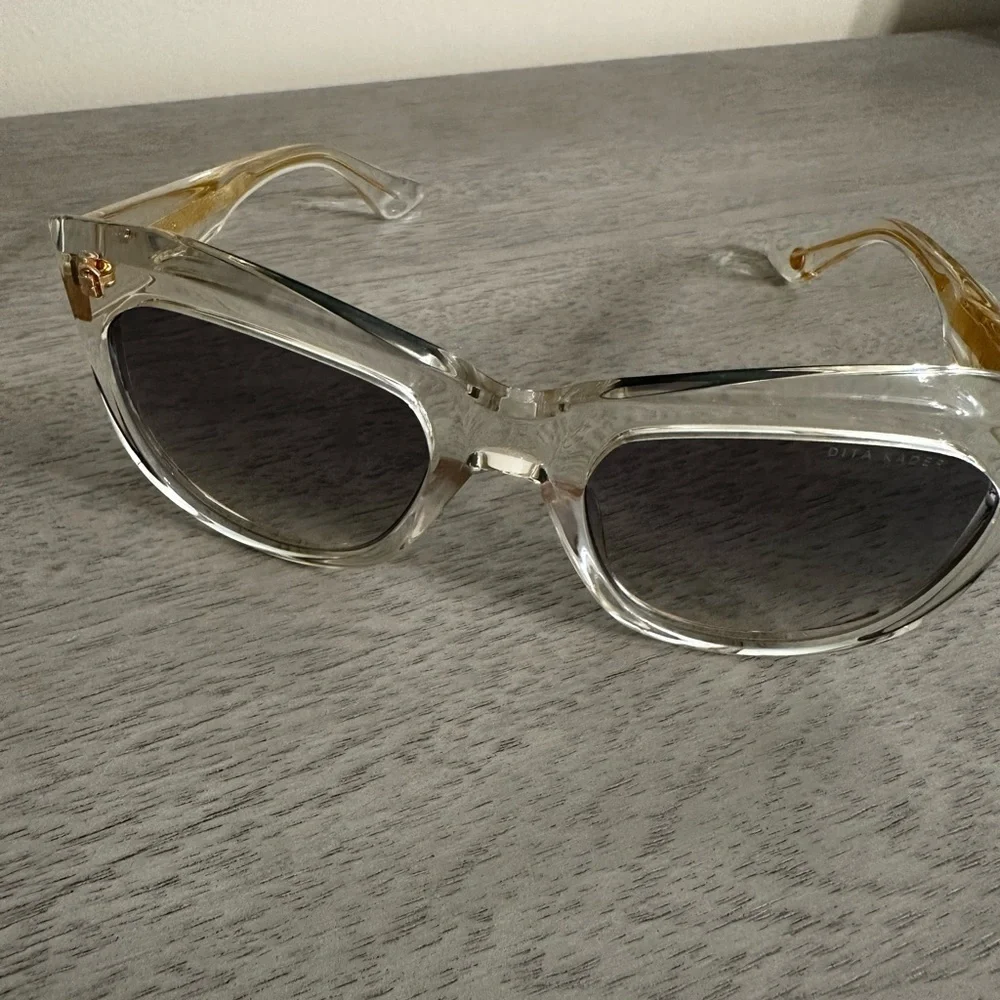 DITA Transparent and Gold Sunglasses